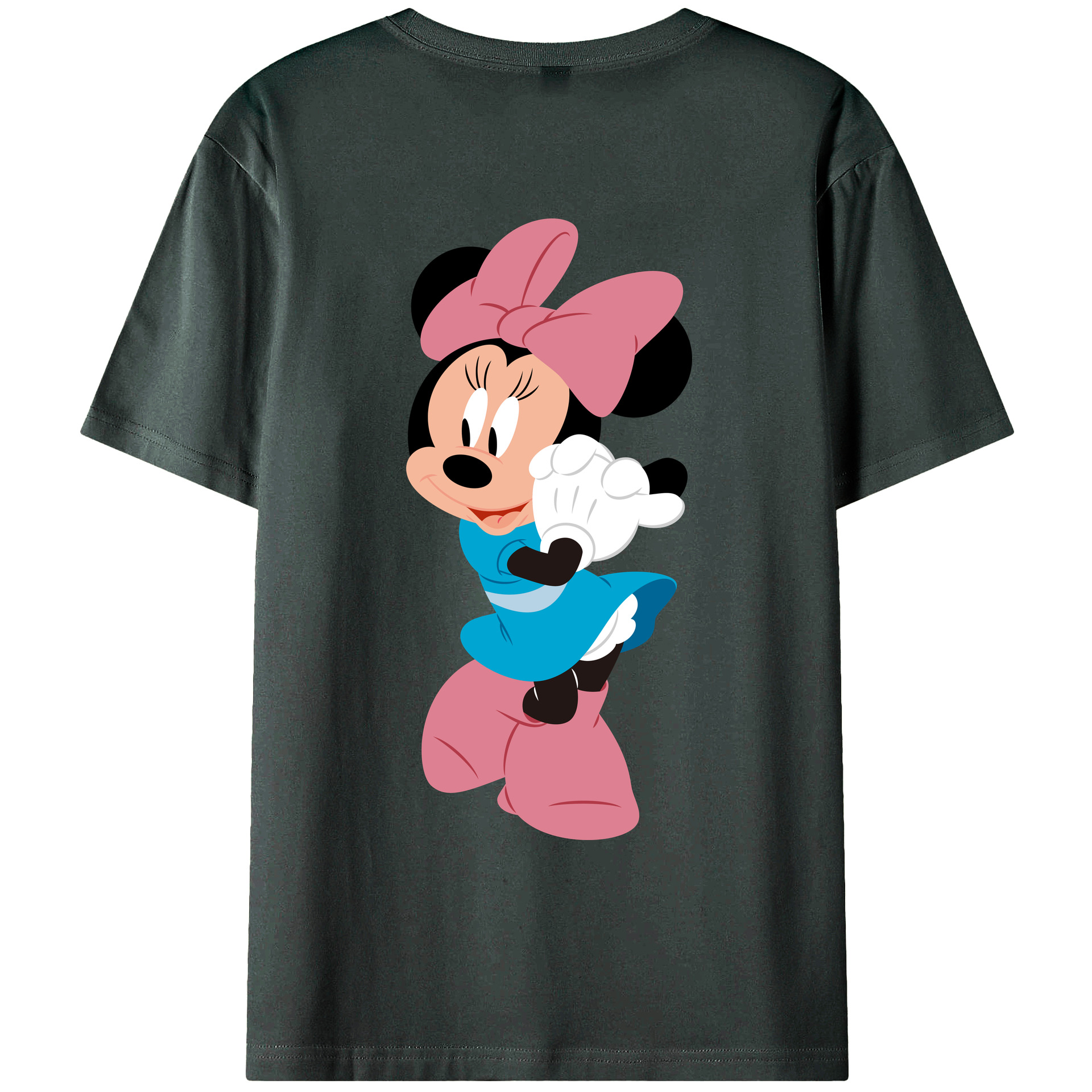 ミッキーマウス Mickey Mouse 綿100％ メンズ半袖Tシャツ（バックプリント） 通気性